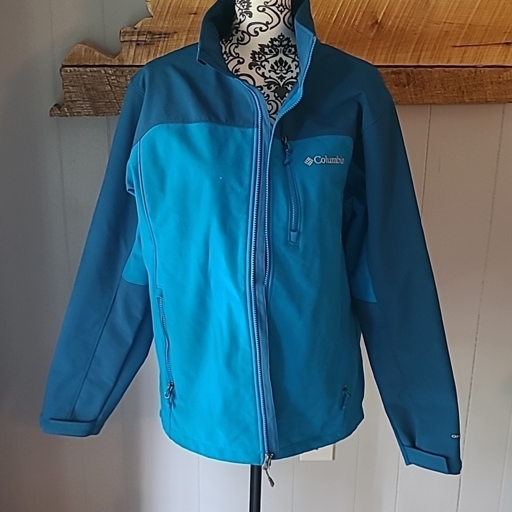 Columbia sz large teal blue jacket omni-wind